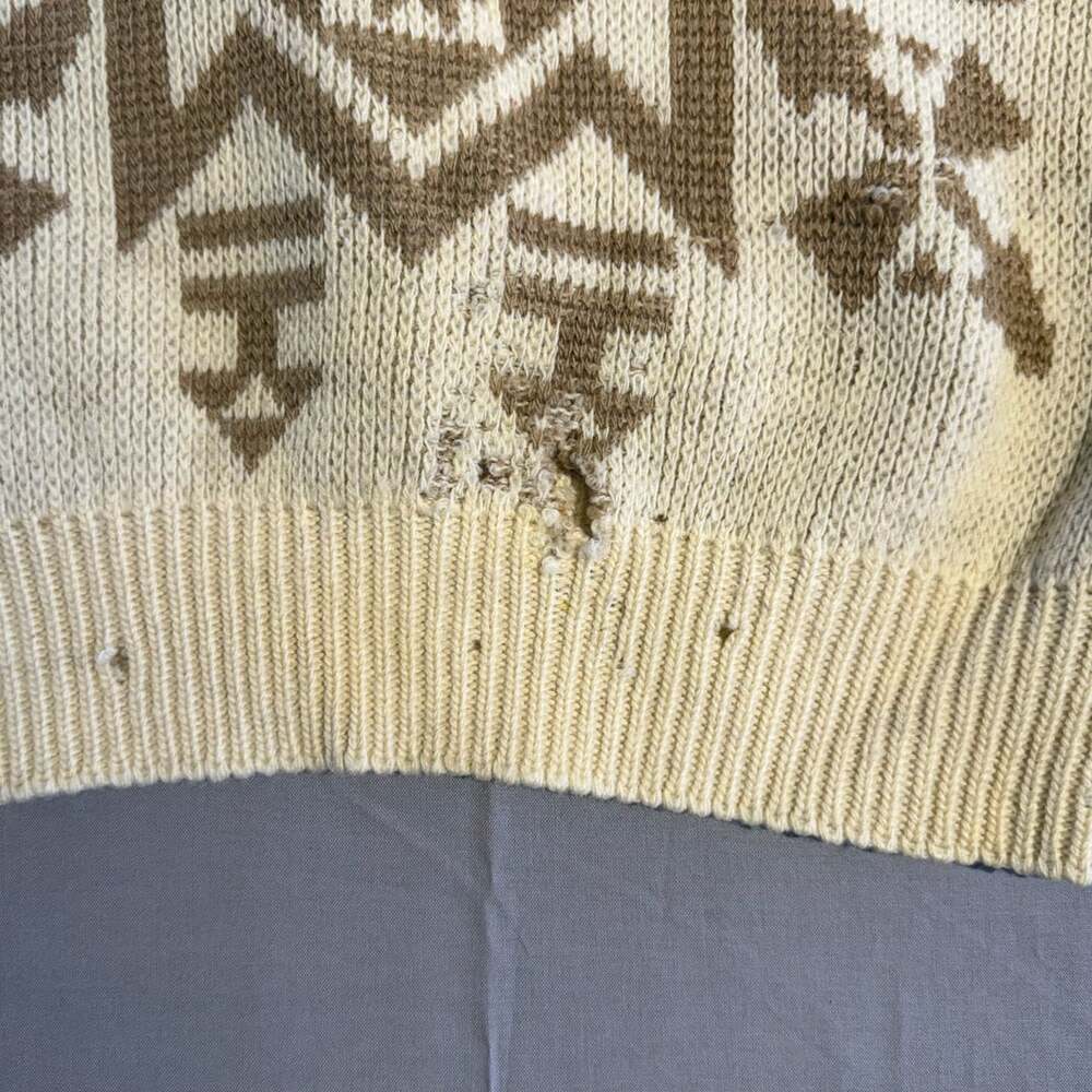 70s Pendleton Southwestern Wool Sweater Size S Vintage Aztec - Picture 4 of 8